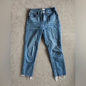 Madewell Perfect Vintage Jean Raw Hem size 24 Petite